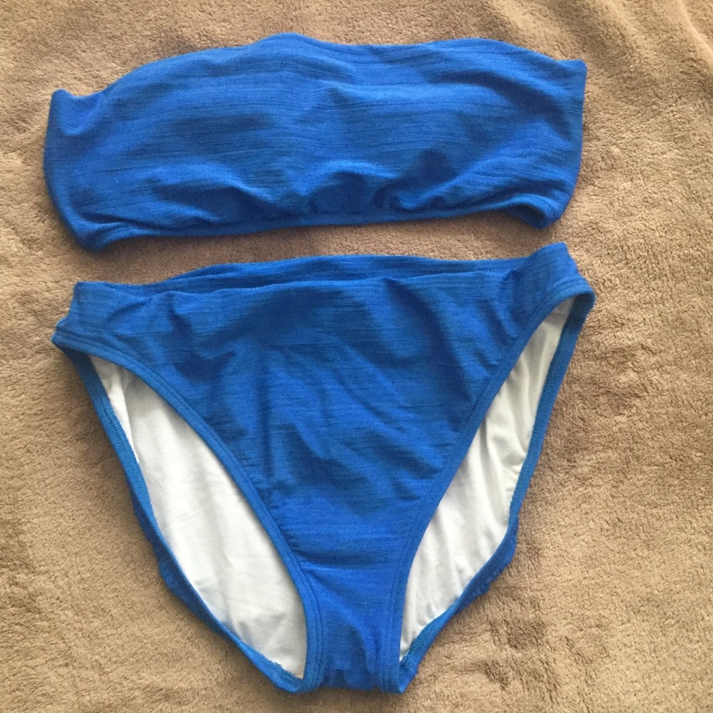 Blue Two piece Swim suit size 14- NWOT